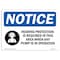 Signmission OSHA, Hearing Protection Is Required With Symbol, 14in X 10in Rigid Plastic, OS-NS-P-1014-L-13366 OS-NS-P-1014-L-13366 - alternate 1